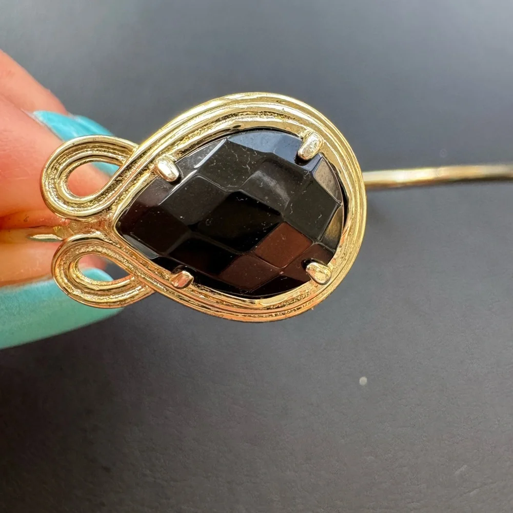 Kendra Scott Andy Gold & Black Cuff Bracelet